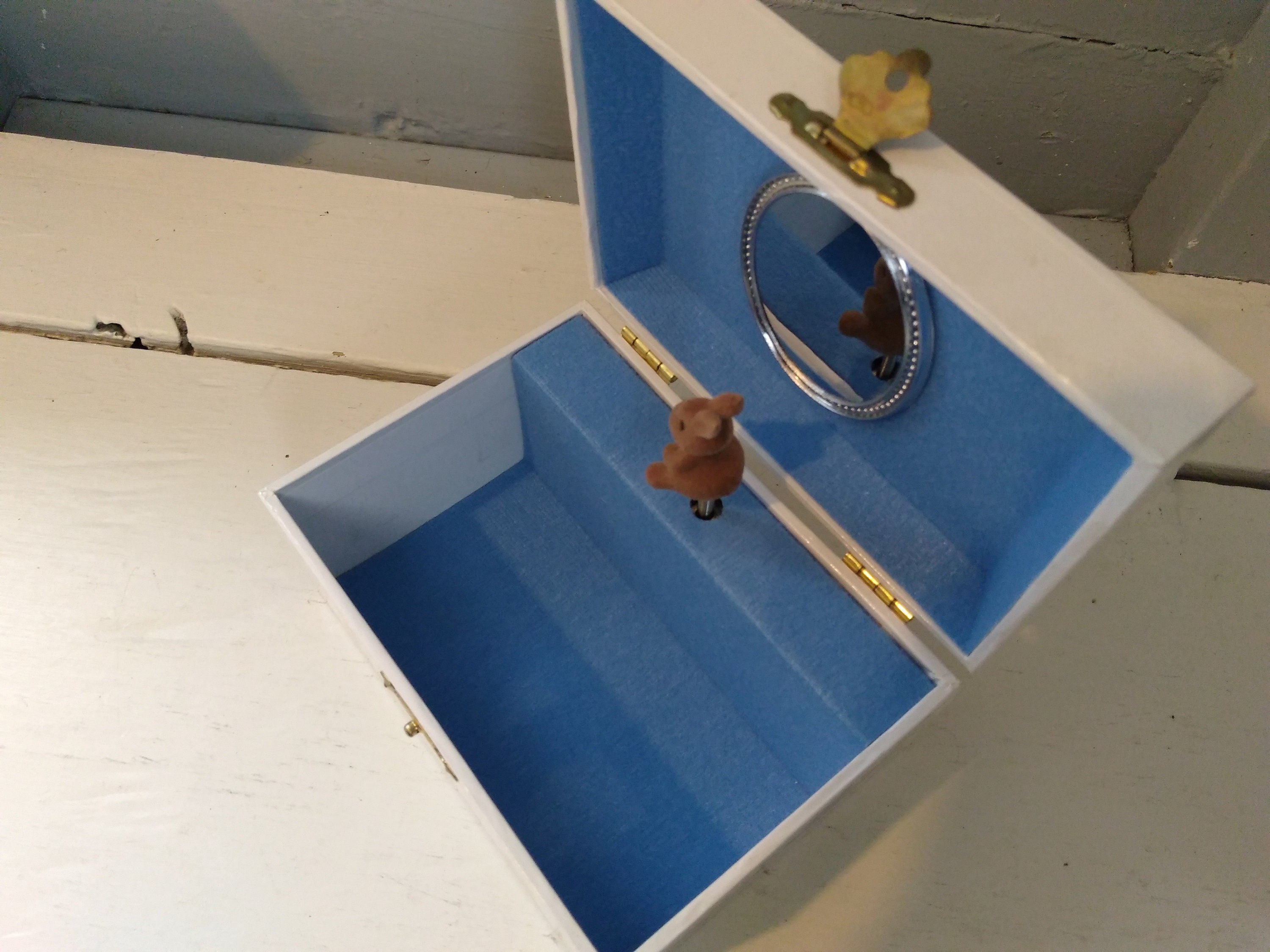Vintage, Childrens, Musical, Bunny, Jewelry Box, Easter, Kids