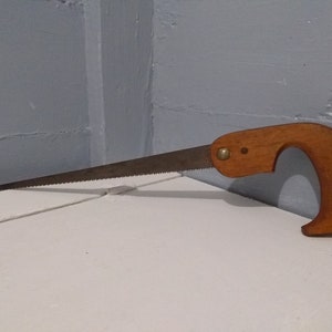 Vintage Key Hole Hand Saw: Wood Handle, Old Tool, RhymeswithDaughter