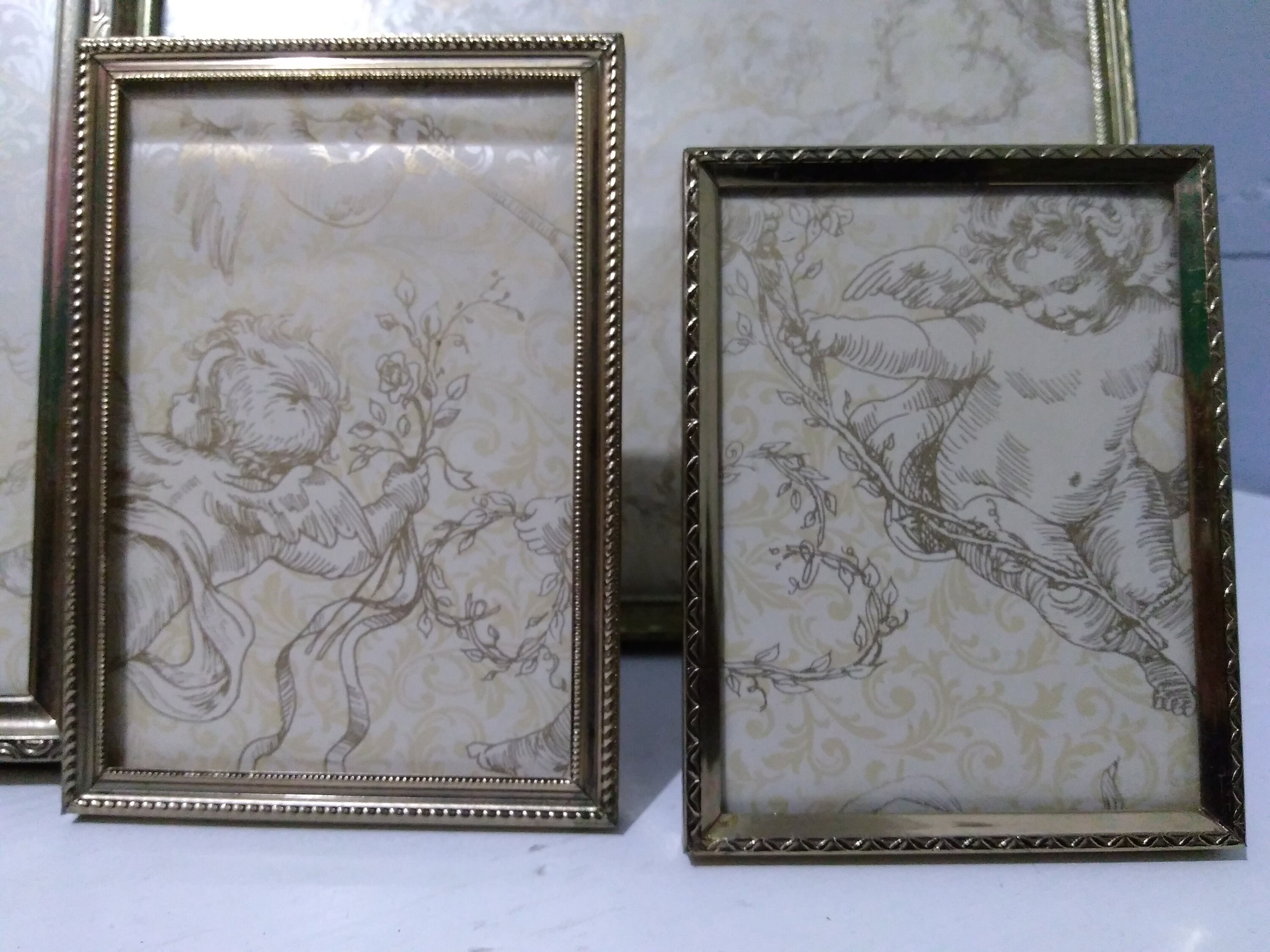 Vintage Metal Picture Frames Gold MidCentury Instant Eclectic