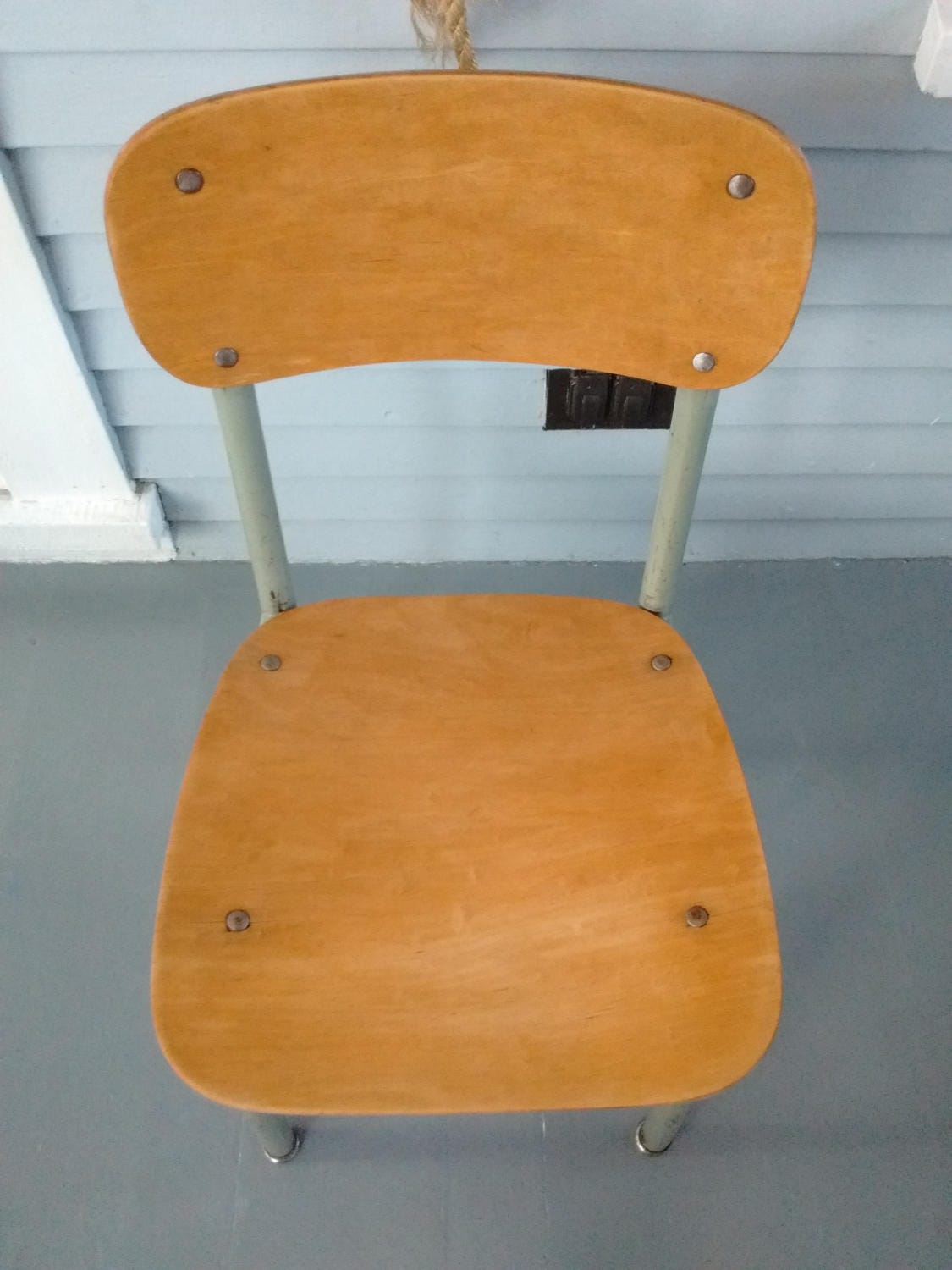 Vintage, Kids Chair, Kids Room Furniture, School House Chair, Metal