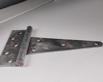 Vintage Heavy Metal T Hinge 10 Inch Stamped National Hardware, RhymeswithDaughter