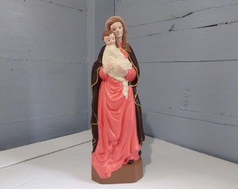 Madonna and Child Mary and Jesus Statue Porcelain Religious Christian Home Decor Photo Prop Gift Idea RhymeswithDaughter