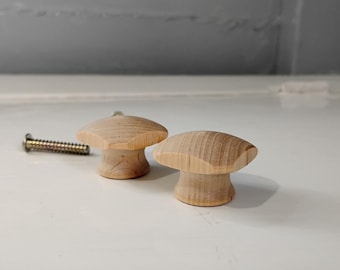 Vintage Square Mushroom Shaped Wood Knobs Furniture Knobs Cabinet Hardware Furniture Pulls Drawer Pulls Lot of 2 RhymeswithDaughter