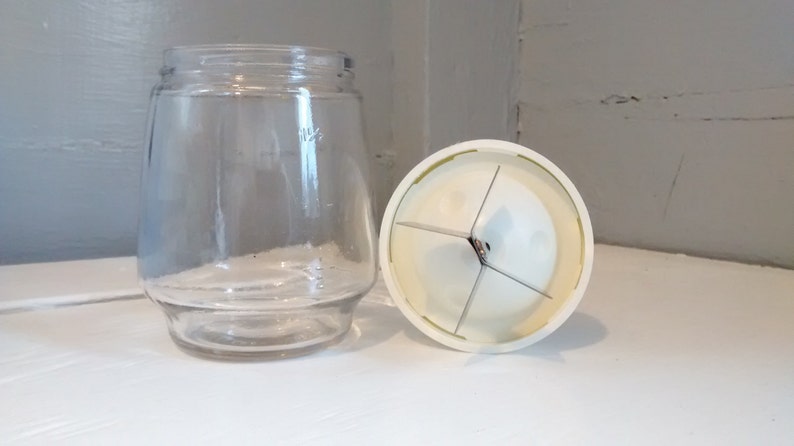 Retro Food Chopper Food Processor Kitchen Gadget Gemco White Plastic Glass Photo Prop RhymeswithDaughter