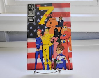 The Seven Guys of Justice, Volume 1, Number 3, April 2000, False Idol Studios, First Printing, Comic Book, RhymeswithDaughter