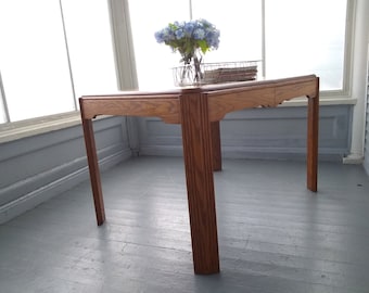 Vintage Kitchen Table Dining Table Art Deco Solid Oak Kitchen Furniture Home Decor Photo Prop RhymeswithDaughter