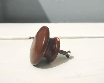 Wood Knobs Round Mushroom Shaped Vintage Furniture Pull Kitchen Cabinet Hardware Old Wood Knobs Rhymeswithdaughter