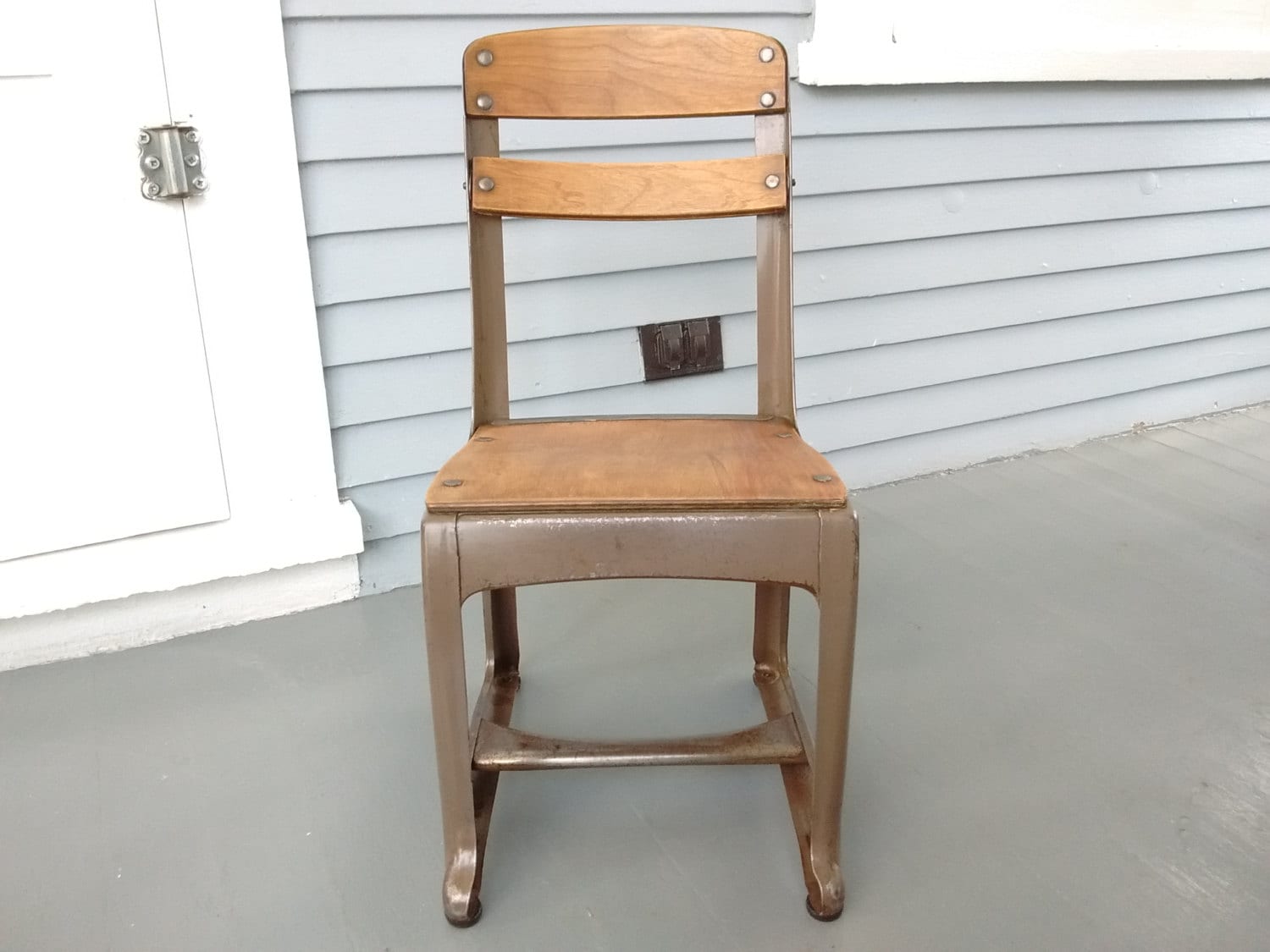 wooden childrens desk and chair