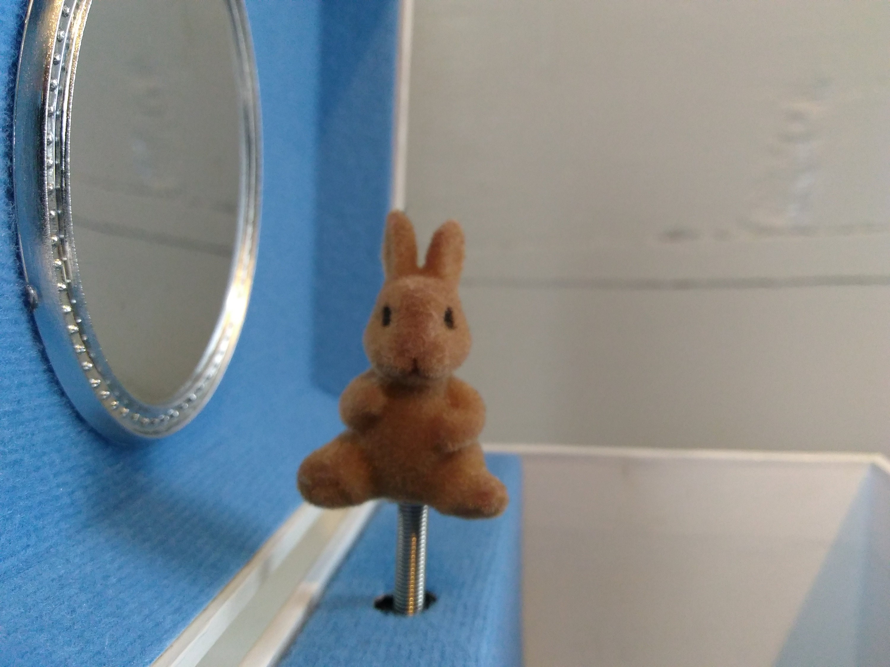 Vintage, Childrens, Musical, Bunny, Jewelry Box, Easter, Kids