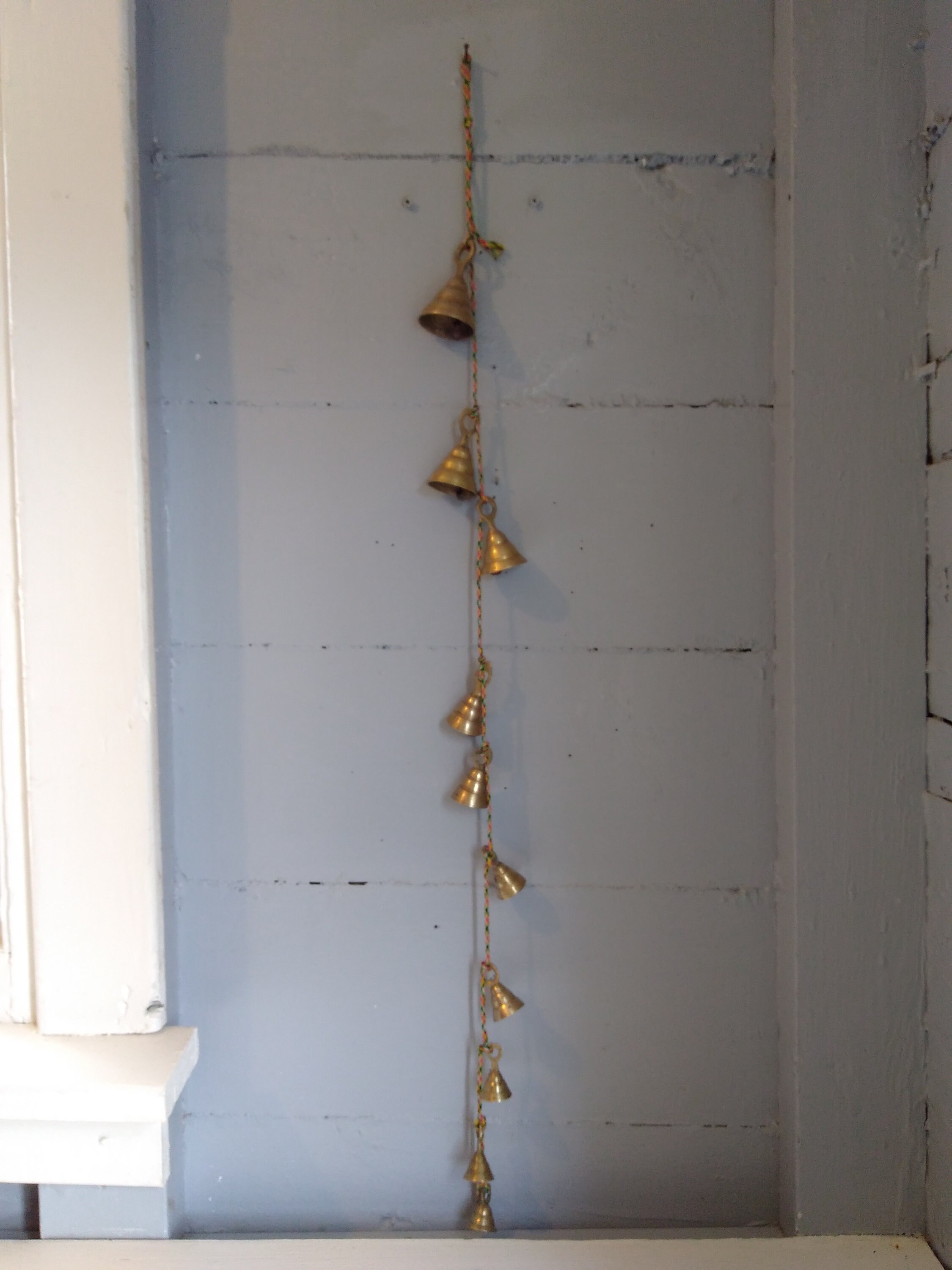 Vintage, Brass, Bell, Wind Chime, String of Bells, Door Chimes