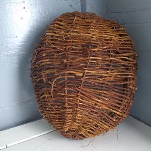 Large Vintage Grape Vine Basket Egg Shaped Boho Home Decor Natural Rustic Country Farmhouse Cottage Storage Home Decor RhymeswithDaughter image 6