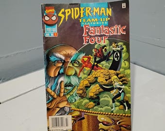 90s Spiderman Featuring The Fantastic 4 Number 3 Marvel Comic Collectible Gift Idea RhymeswithDaughter