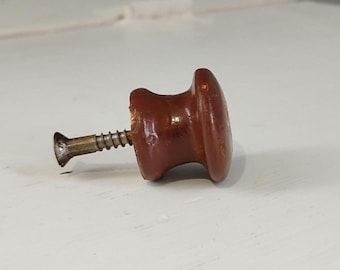 Vintage Wood Mushroom Knobs: Upcycled Kitchen Cabinet Hardware, RhymeswithDaughter