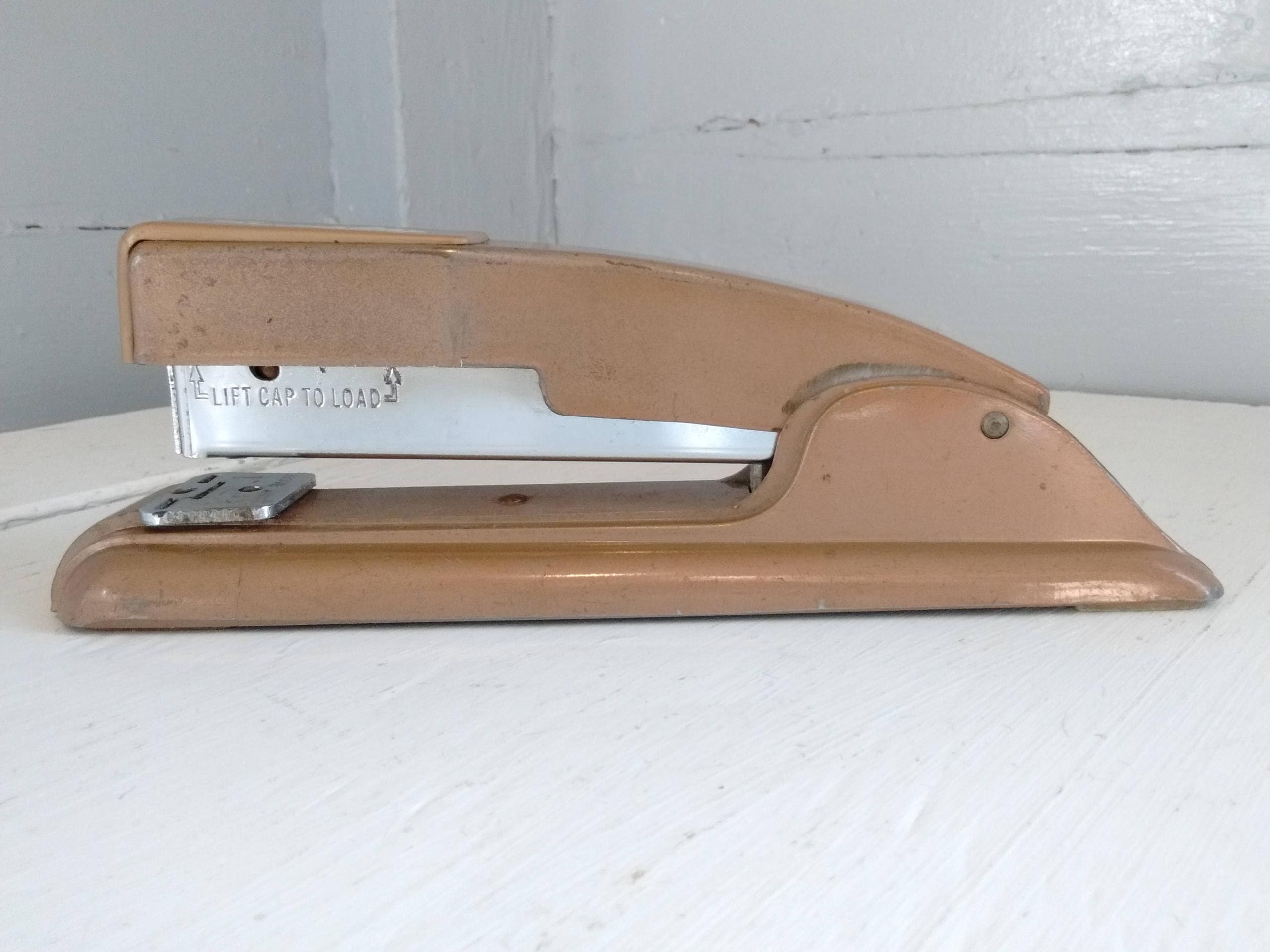 Vintage Swingline Stapler MidCentury Tan Metal Office Stapler Office