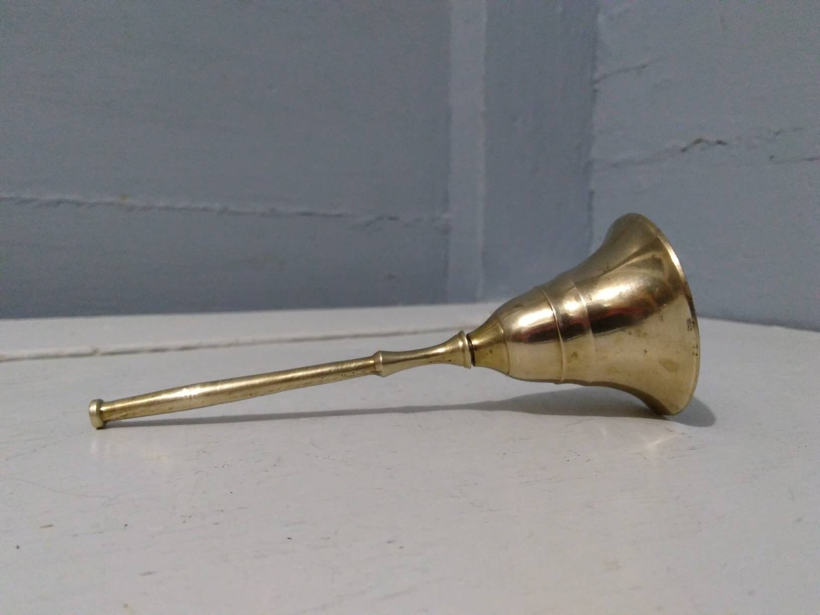 Vintage Hand Bell Brass Long Handle Dinner Bell Toasting Bell Home