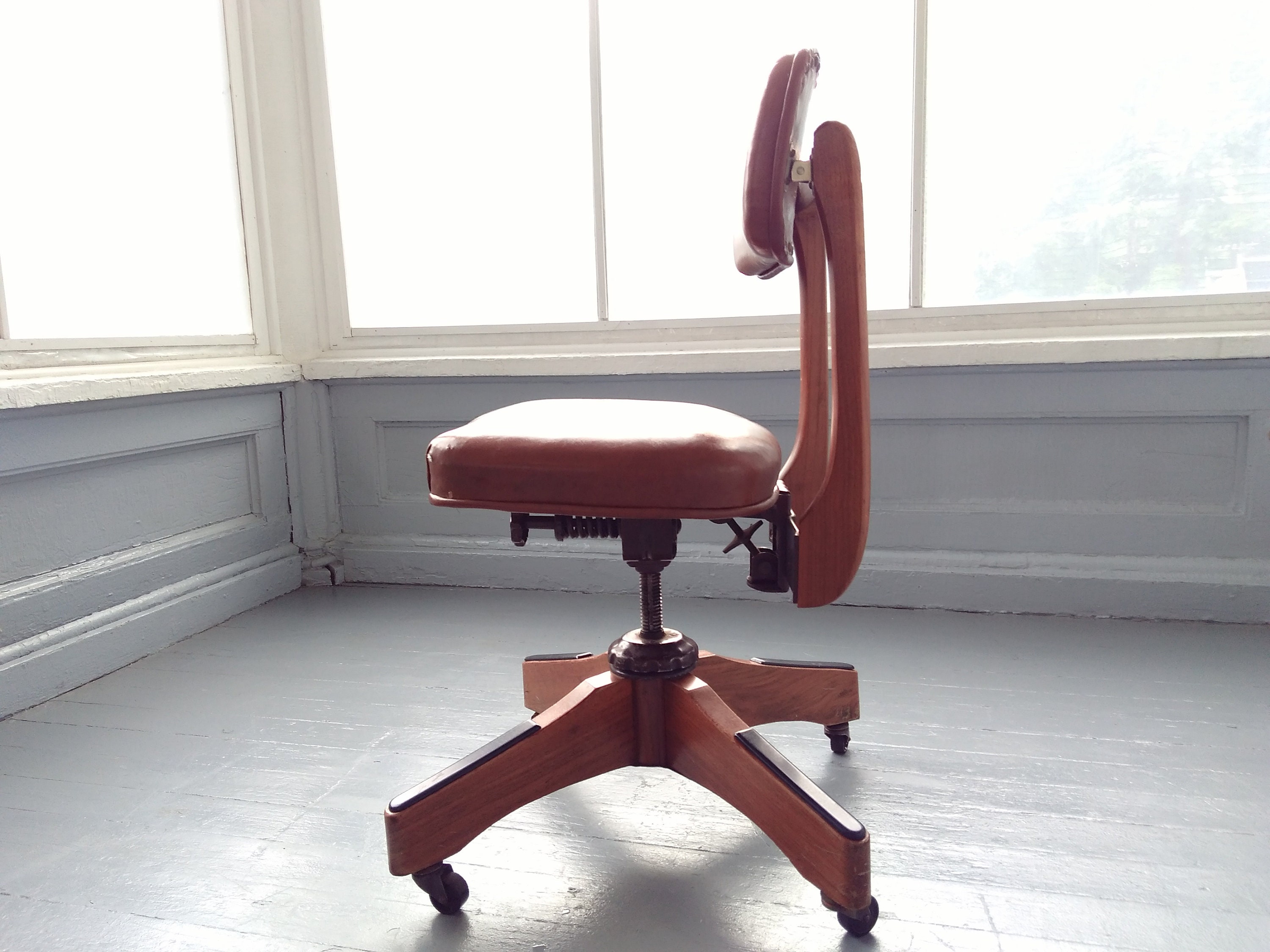 Vintage MidCentury Industrial Office Chair Rolling Desk Chair Robert