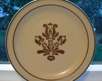 Stoneware Dishes 7 Inch Salad Plate Pflatzgraff Village Brown Yellow Farmhouse Country Kitchen  RhymeswithDaughter