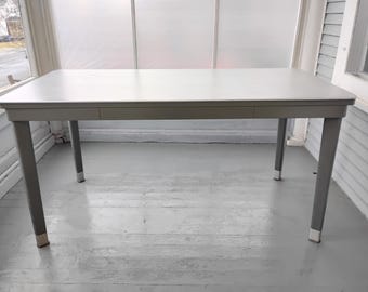Large Vintage Tanker Desk Made in the USA by Generalaire The General Fireproofing Company Youngstown Ohio Table Metal RhymeswithDaughter
