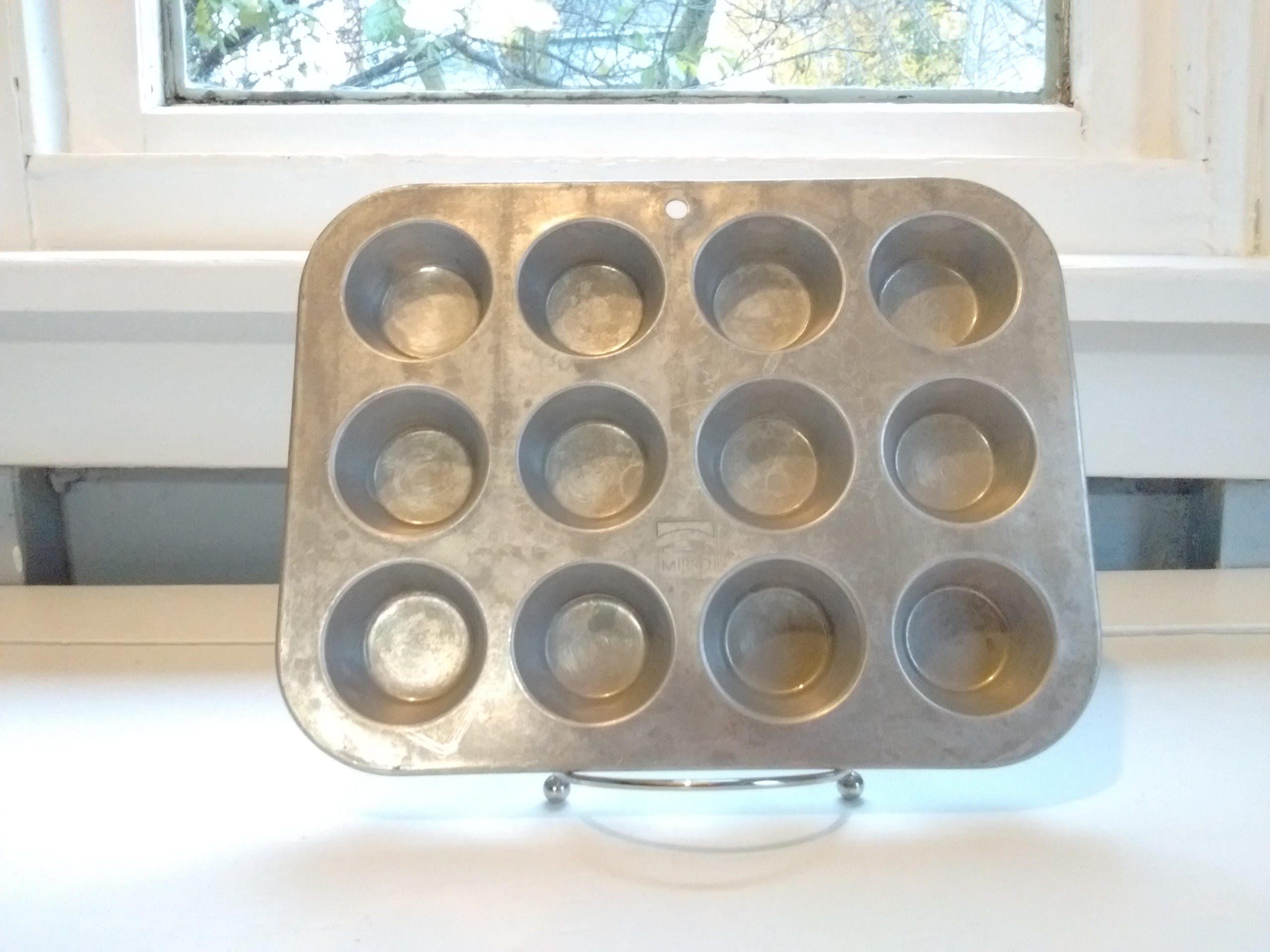 Vintage Mirro Mini Muffin Pan 12 Cup Cupcake Tin Aluminum Baking
