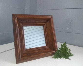 Vintage Square Accent Mirror Framed Wood Entrance Mirror Bathroom Mirror Teen Room Home Decor Photo Prop RhymeswithDaughter