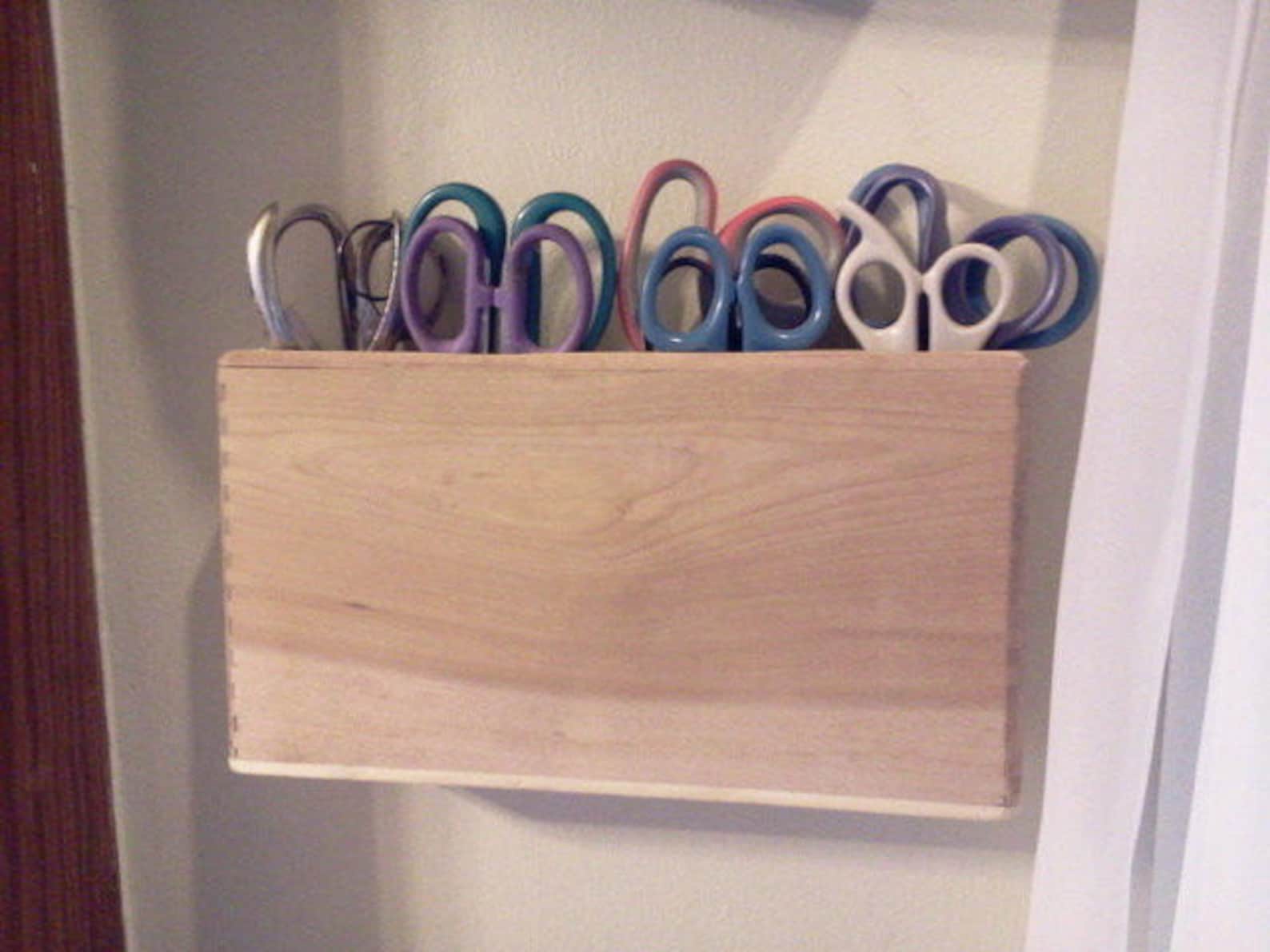 Scissors Storage Caddy Scissors Storage Wall Mount Desk Top Etsy