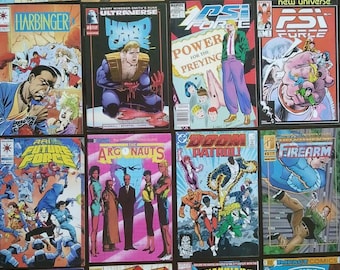 Comic Book Collection by Valiant Comics Eclipse Comics Impact Comics Eternity Comics Malibu Comics DC Comics RhymeswithDaughter