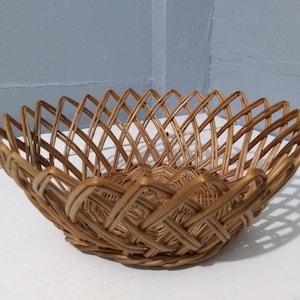 Decorative Round Basket Round Reed Table Decor Boho Eclectic Table Decor Home Decor Photo Prop RhymeswithDaughter