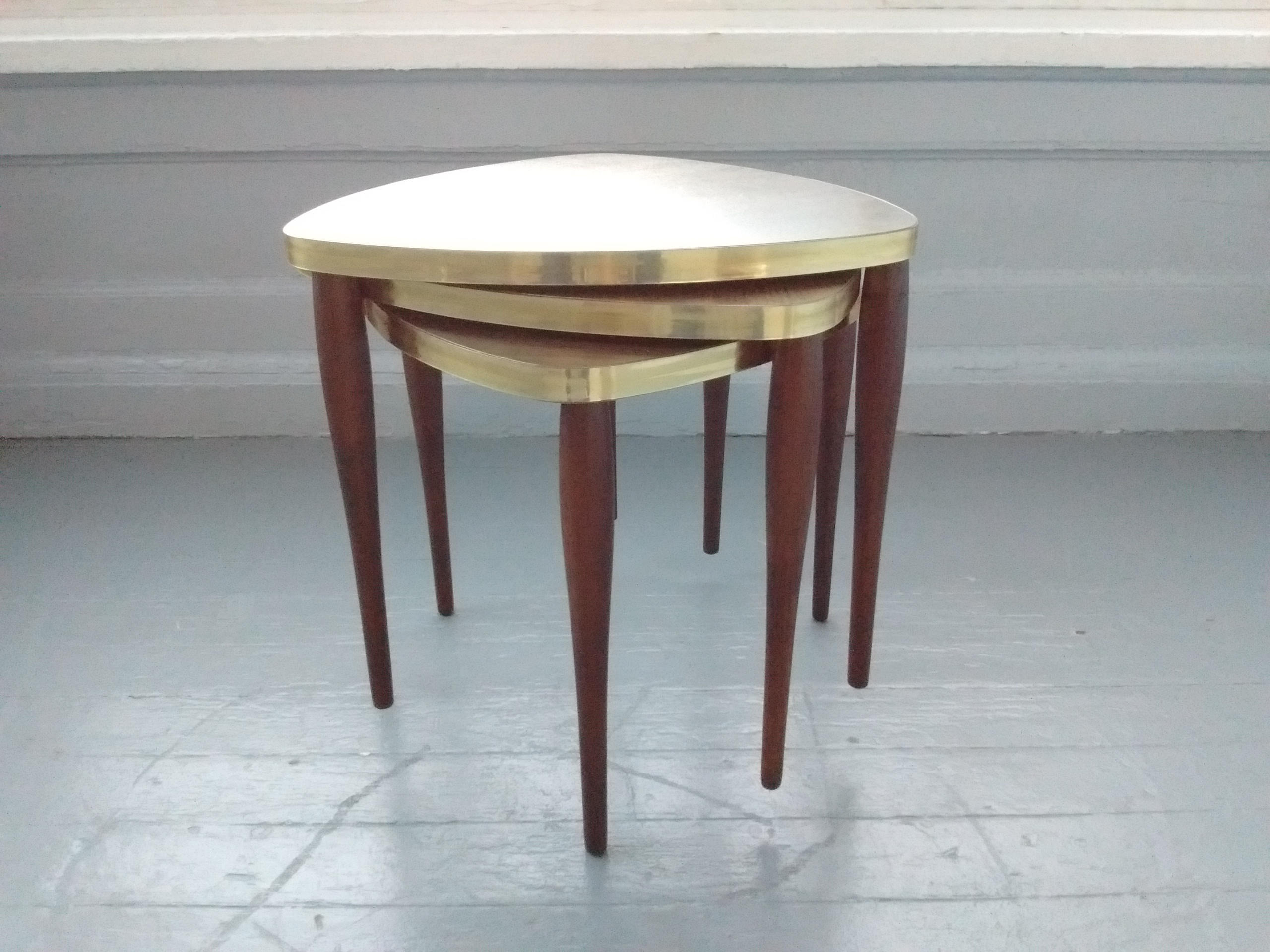 Sale, Vintage, Stacking Tables, Triangle, Guitar Pic, Mid Century ...