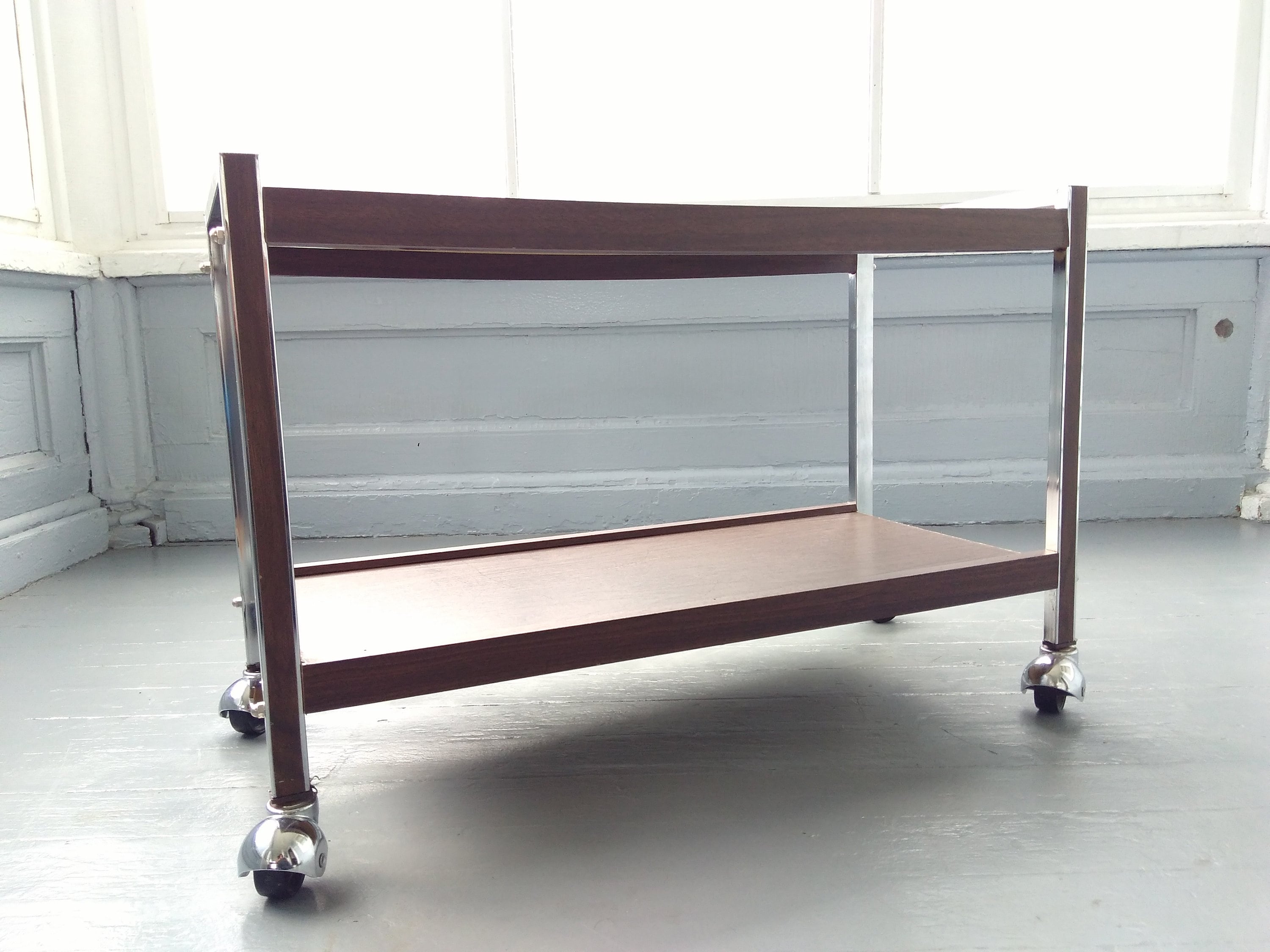 Vintage MidCentury Rolling Cart TV Cart TV Stand Plant Stand Book