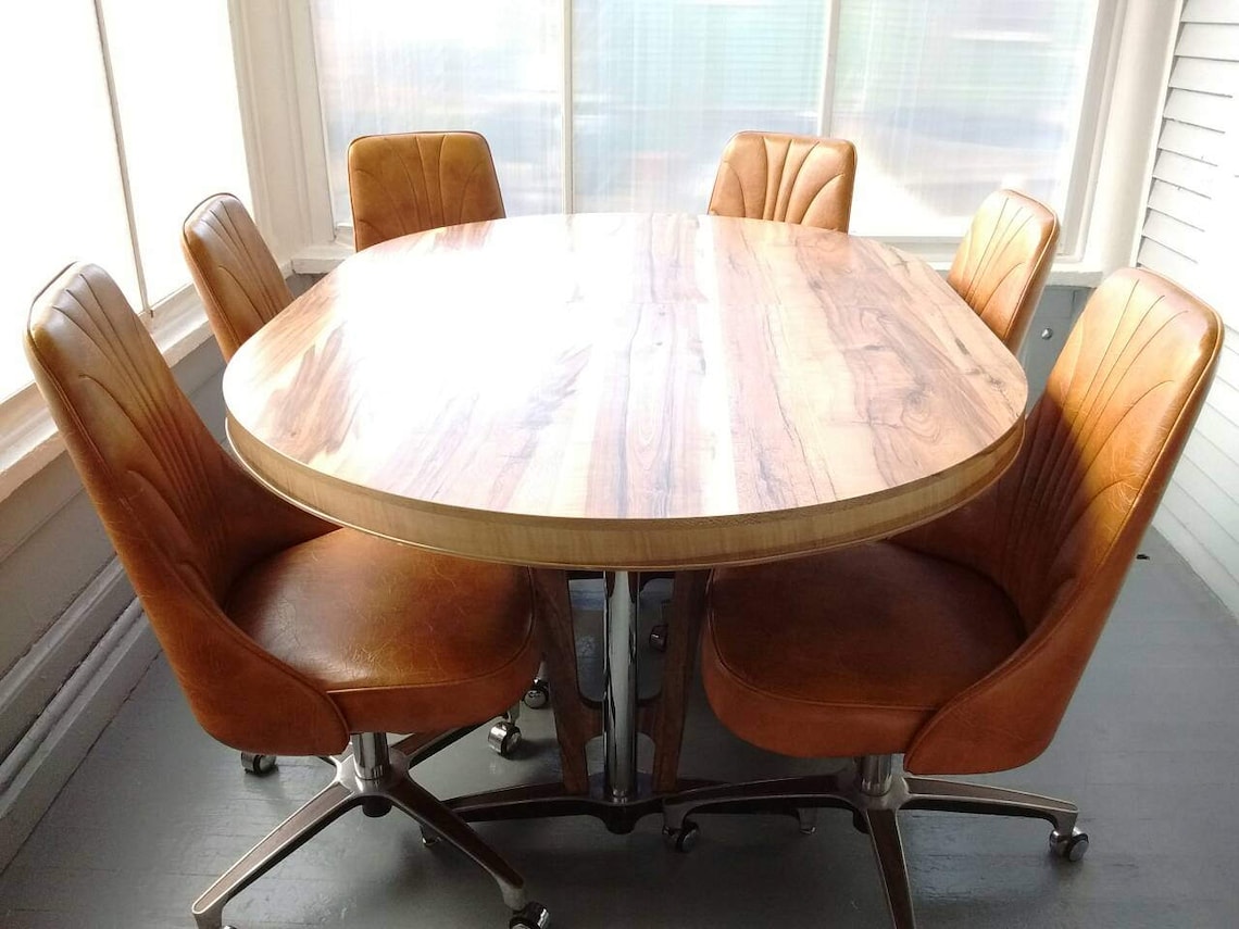 Retro Dining Set Table and Chairs 70s Chromecraft | Etsy