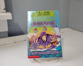 Goosebumps Beware of The Purple Peanut Butter Number 6 R L Stine Horror Fiction 90s Collectables 1st Edition Book RhymeswithDaught