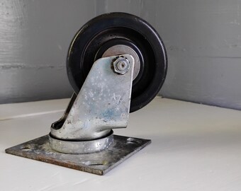 Vintage Industrial 3 1/2" Swivel Caster, Furniture Replacement Wheel RhymeswithDaughter