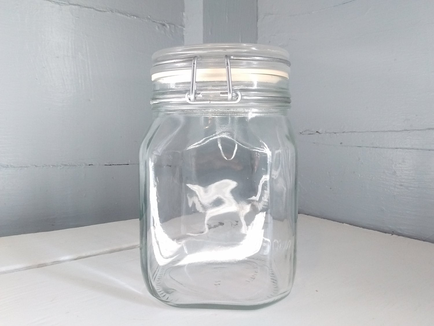 Bormioli Rocco Fido Glass Canning Jar with Glass Lid and Wire Closure 1
