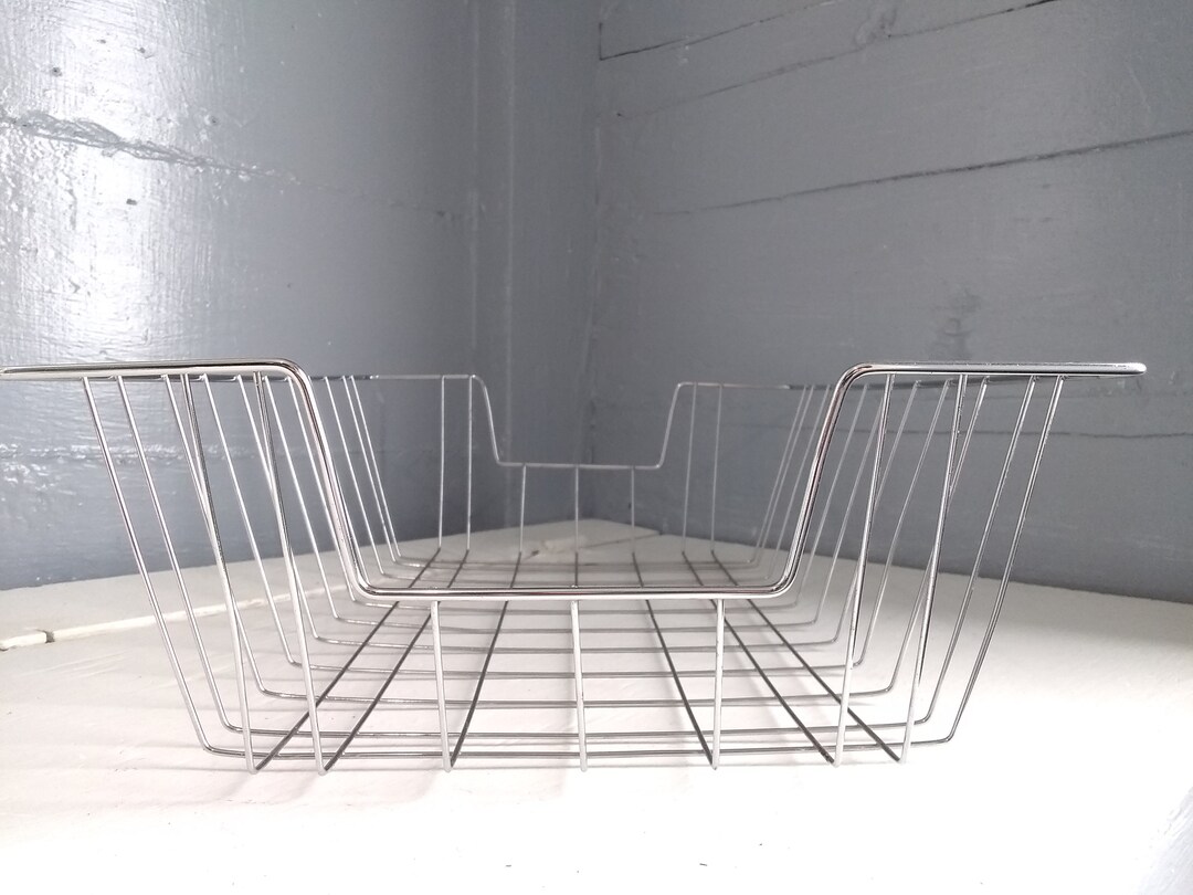 Vintage Metal Wire Basket Desk Tray Paper Tray Mid Century Etsy