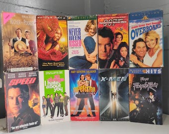 VHS Movies; VHS Video Tapes; For Richer or Poorer, Spider Man 2, Never Been Kissed, 007 Tomorrow Never Dies and More RhymeswithDaughter