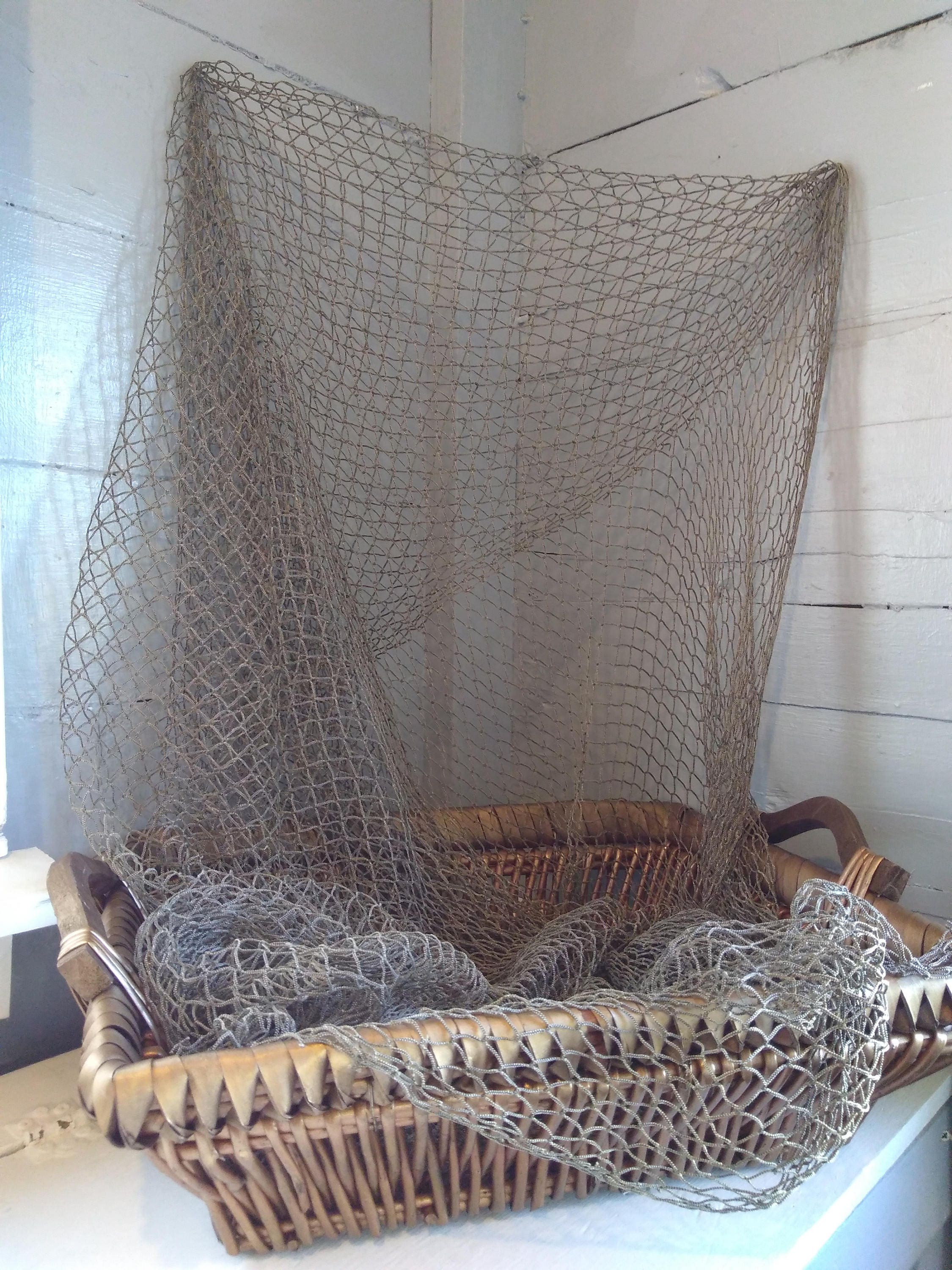 Vintage, Fish, Net, Netting, Nautical, Maritime, Home Decor, Photo Prop