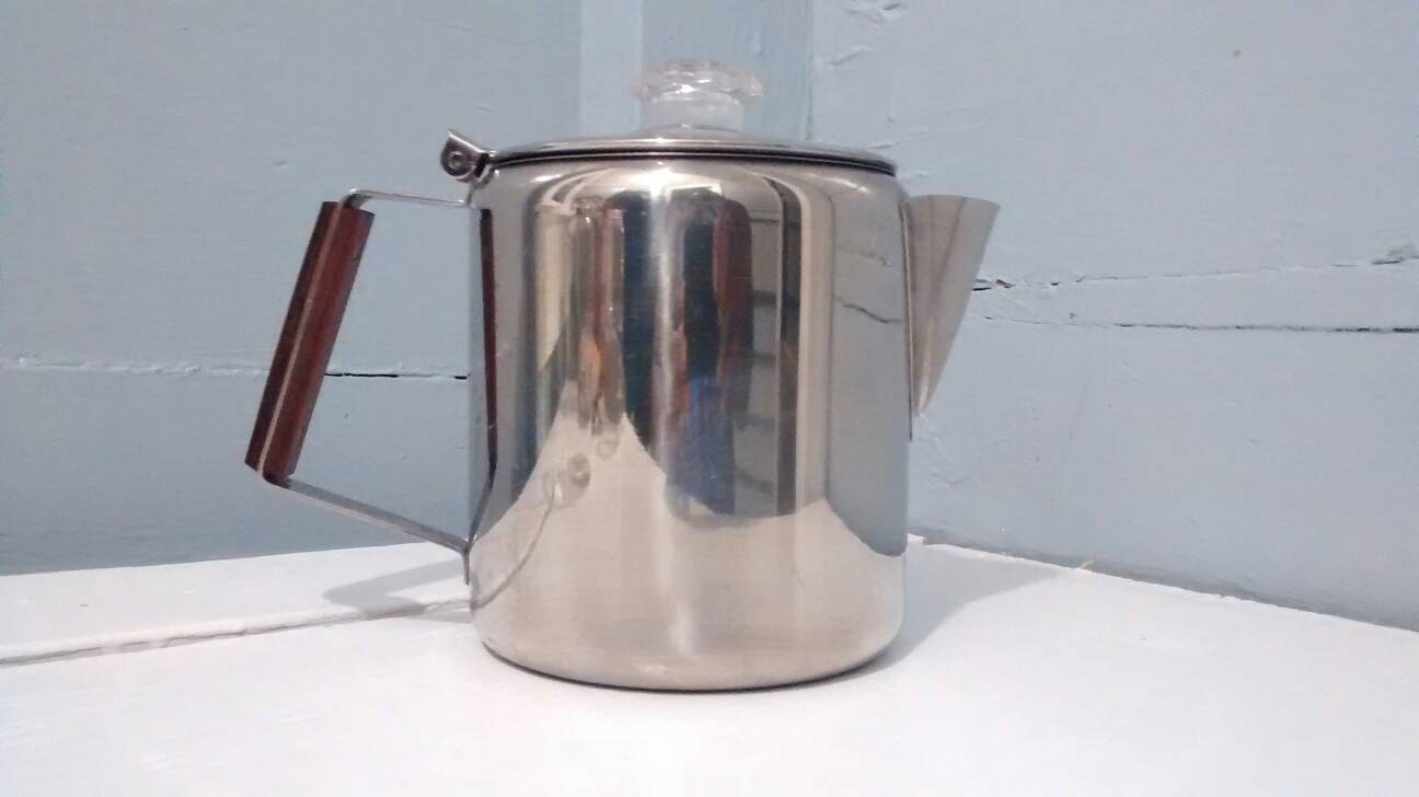 Vintage, Coffee Percolator, Stove Top, Coffee Maker, 4 Cup, Stainless