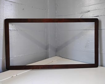 Antique Rectangle Dark Wood Picture Frame Hanging Wall Frame Decorative Frame Rustic Wedding Family Photo Art Work Frame RhymeswithDaughter