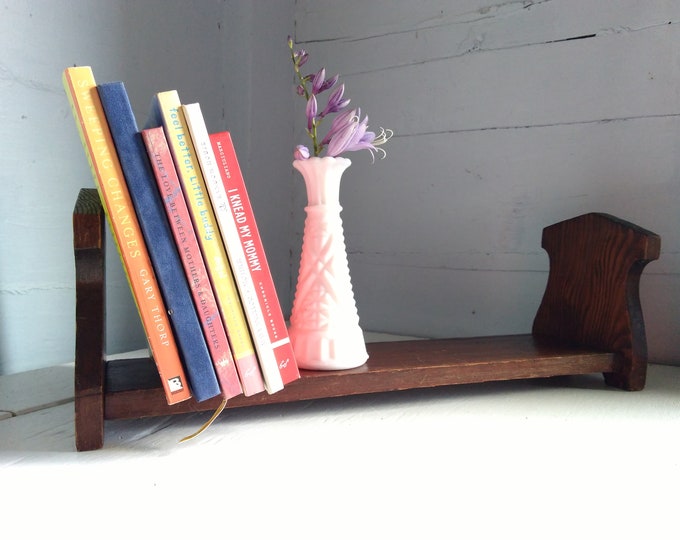 Featured listing image: Beautiful Wood Table Top Book Holder Rack Nook Display Boho Rustic Farmhouse Country Home Decor Gift Ideas Photo Prop RhymeswithDaughter