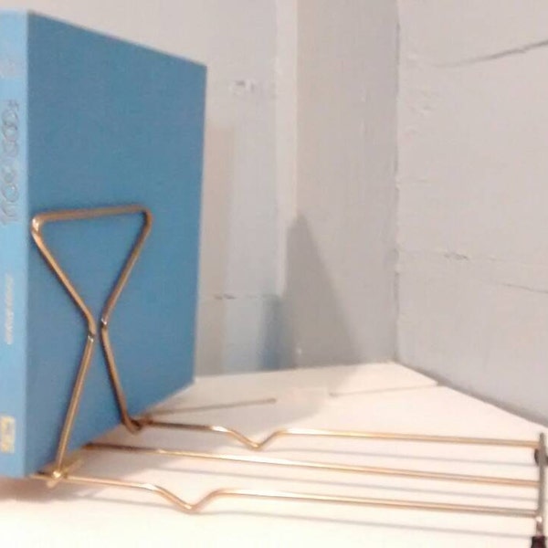 Book Holder, Metal Book Rack, Adjustable, Mid Century Modern, Home Decor