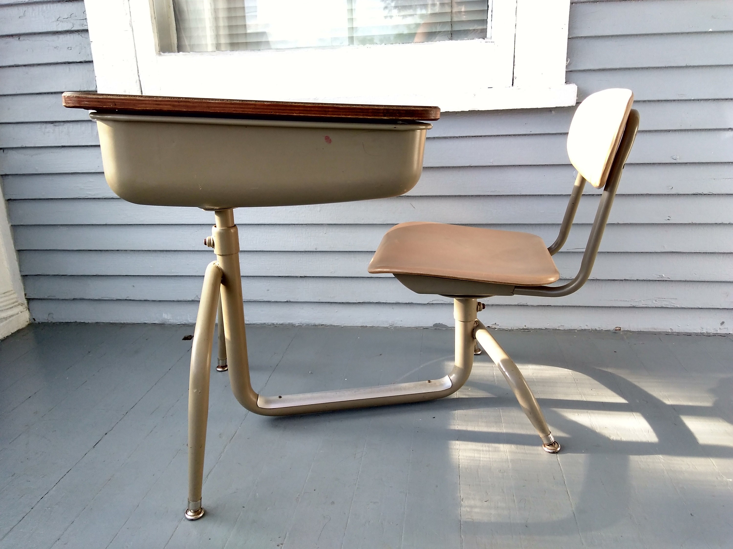 Vintage School Desk And Chair Kids Desk Mid Century Modern
