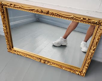 Vintage Large 36x24 Wall Mirror Accent Mirror Rectangle Gold Bathroom Mirror Bedroom Mirror Hallway Mirror Home Decor RhymeswithDaughter
