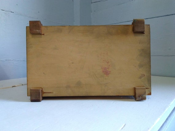 Vintage Nailhead Hinged Carved Wood Box Spain Medieval Decor Collectible  Storage