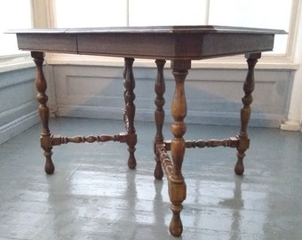 Gorgeous Antique Walnut Dining Table Rectangular 6 Legs Furniture RhymeswithDaughter
