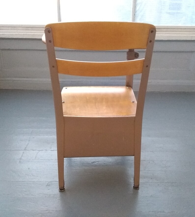 Vintage Kids School Desk and Chair Adjustable Desktop Solid Etsy