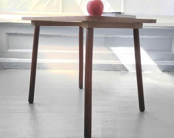 Vintage Small Rectangular Kids Table Made of Wood Round Legs RhymeswithDaughter