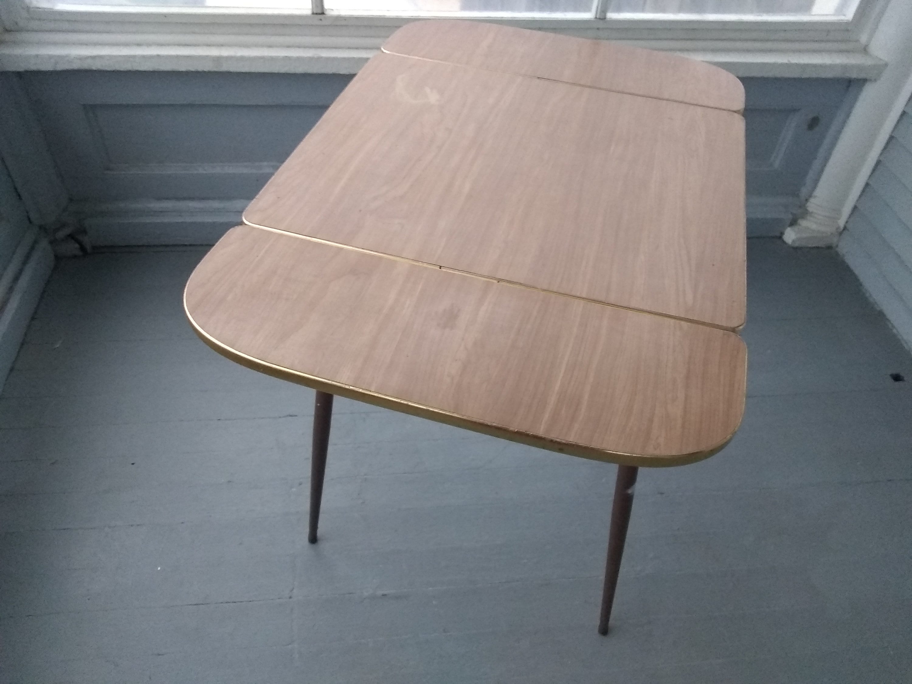 vintage metal drop leaf kitchen table