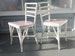 Chairs Dining Accent Side Chairs Wood and Rattan Bent Wood Faux Bamboo Ladder Back Upholstered Painted Furniture White RhymeswithDaughter 