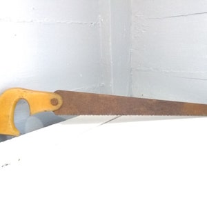 Vintage Key Hole Hand Saw: Wood Handle, Old Tool, RhymeswithDaughter