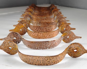 12 Vintage Copper Colored Cabinet Pull: Hammered Black Accent, Dresser Drawer Handle, RhymeswithDaughter